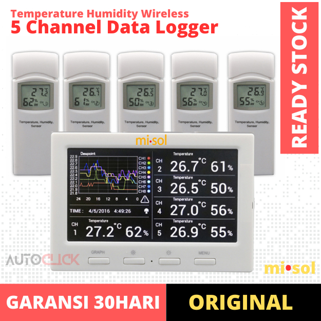 Temperature Humidity Data Logger Data Recorder Misol