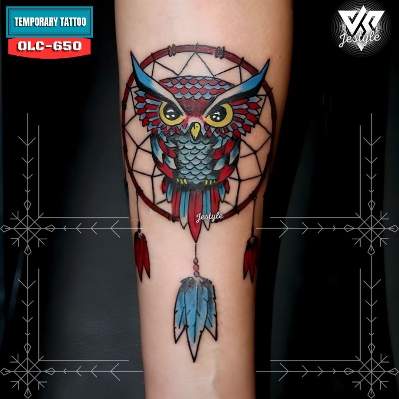 [OLC-650] Tato Temporer Temporary Tattoo burung hantu owl