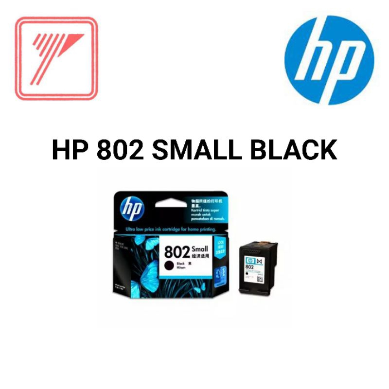 HP Ink Tinta 802 HP802 HP802B Small Black Original Ink Cartridge