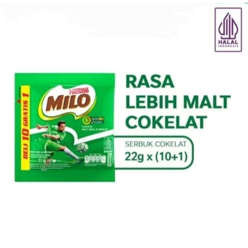 

Milo Sachet 1 renceng =10+1 @22g