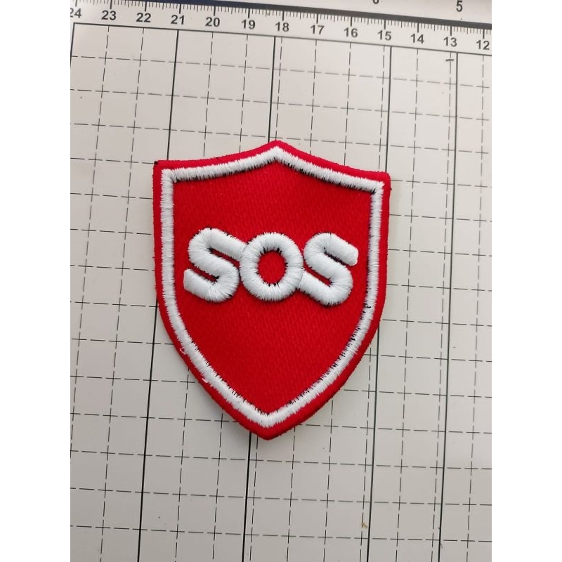 bordir logo sos timbul ( 3d )