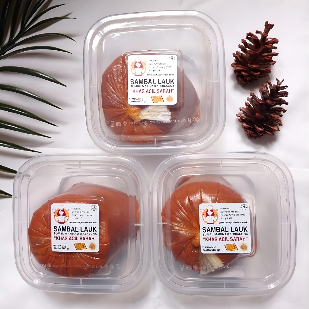 

BUMBU MARINASI SAMBAL LAUK KHAS ACIL SARAH UKURAN 500gr / SAMBAL LAUK / SAMBAL MARINASI SERBAGUNA
