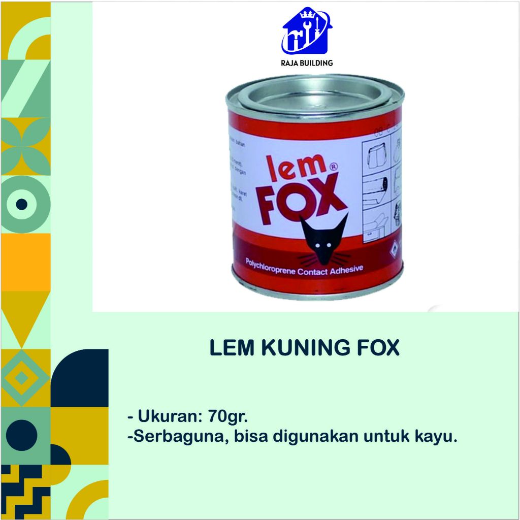 

LEM KUNING FOX 70gr / LEM SERBAGUNA