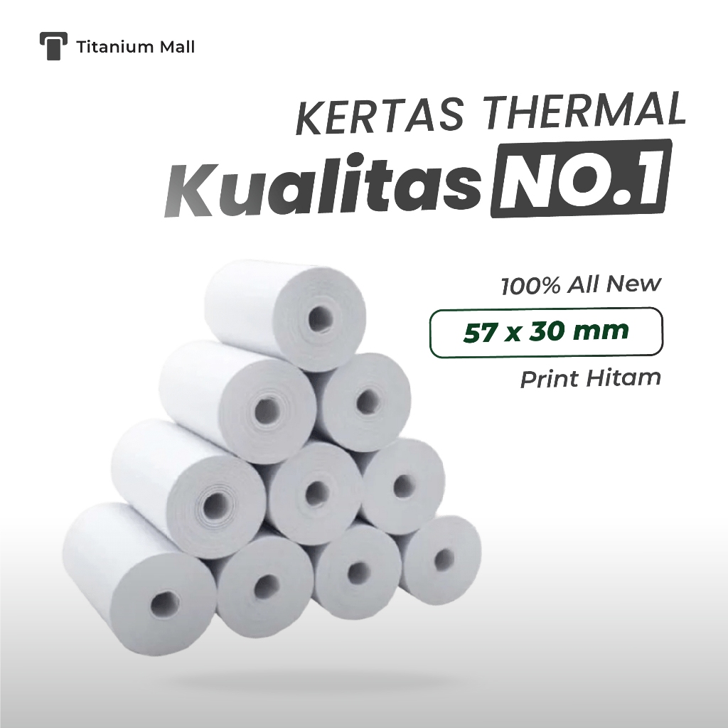 

Kertas Thermal UK 57x30mm UNTUK PRINTER KASIR DEPOT RESTORAN TOKO CAFE