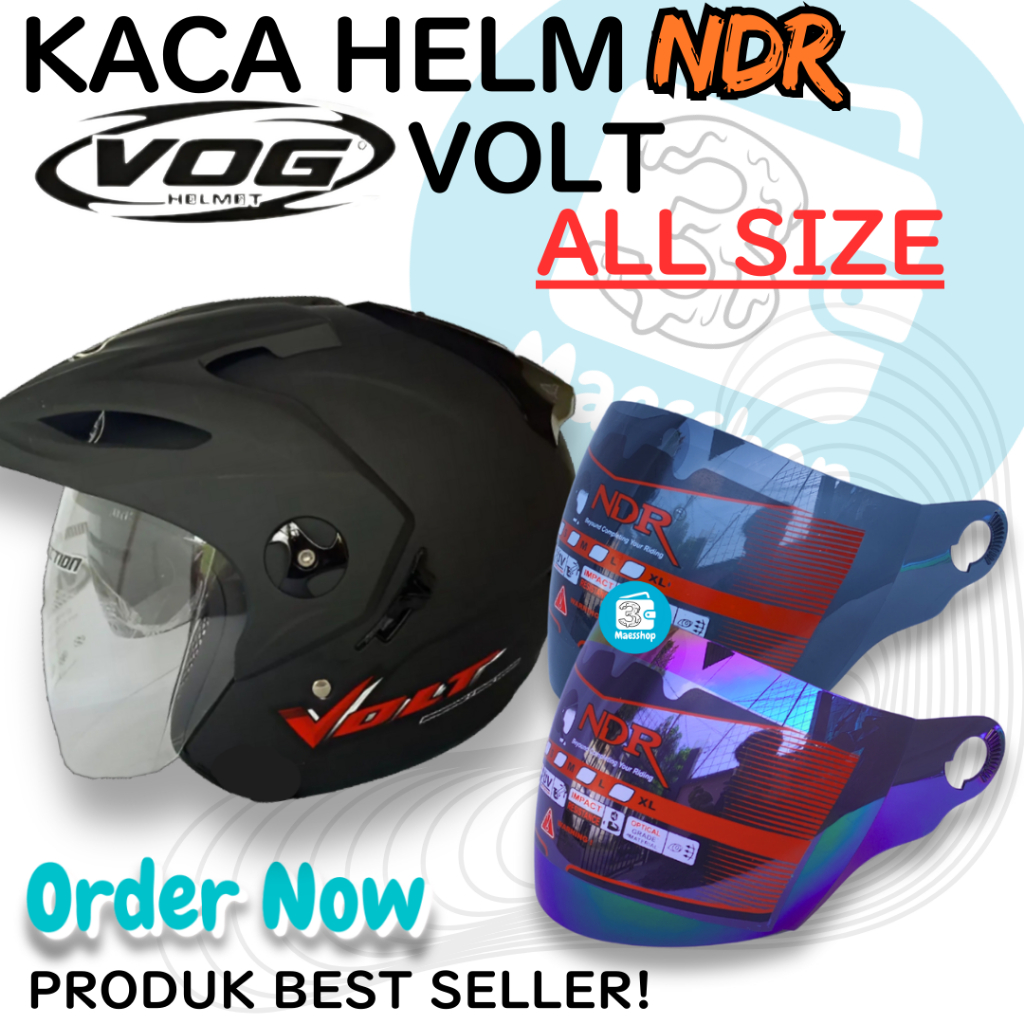 kaca Visor helm helmet VOG VOLT NDR ClearView – Kaca Helm NDR Anti-Silau dan Jernih Vog