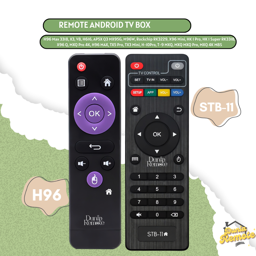 Remote Remot Android TV BOX H96 V88 T95 TX X96 TX3 Rockchip Universal H96 Max 4K Ultra / H96 MINI / 