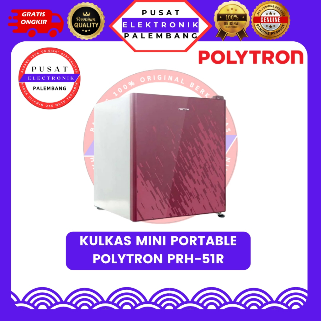 KULKAS 1 PINTU MINI PORTABLE POLYTRON PRH-51X KULKAS 1 PINTU MINI PALEMBANG