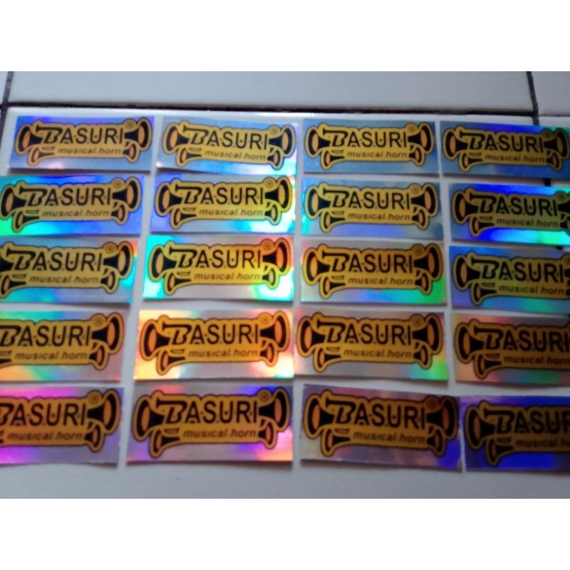 

Stiker Basuri hologram/stiker corong Basuri anti air