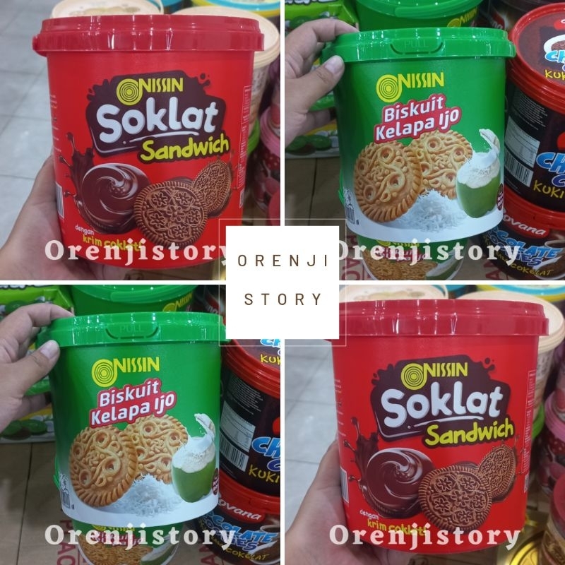 

nissin biskut kelapa ijo 400gr nissin soklat 315gr timba