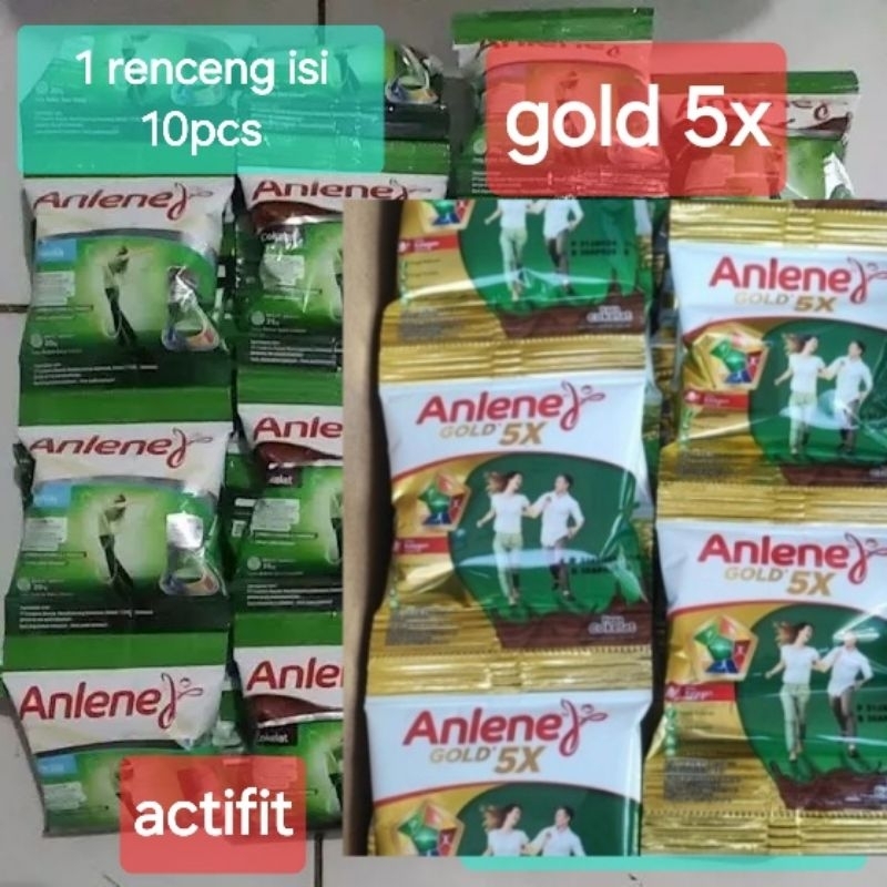 

anlene sachet 1 renceng isi 10 pcs gold dan actifit