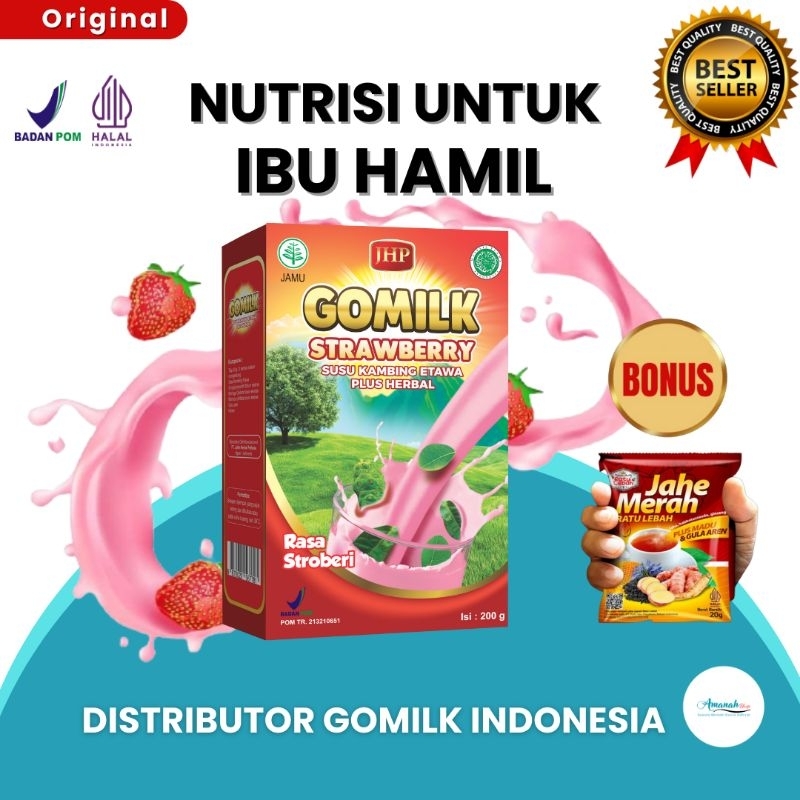 

[BISA COD + GARANSI] [GRATIS JAHE] GOMILK SUSU ETAWA PLUS HERBAL DAUN KELOR Untuk Ibu Hamil