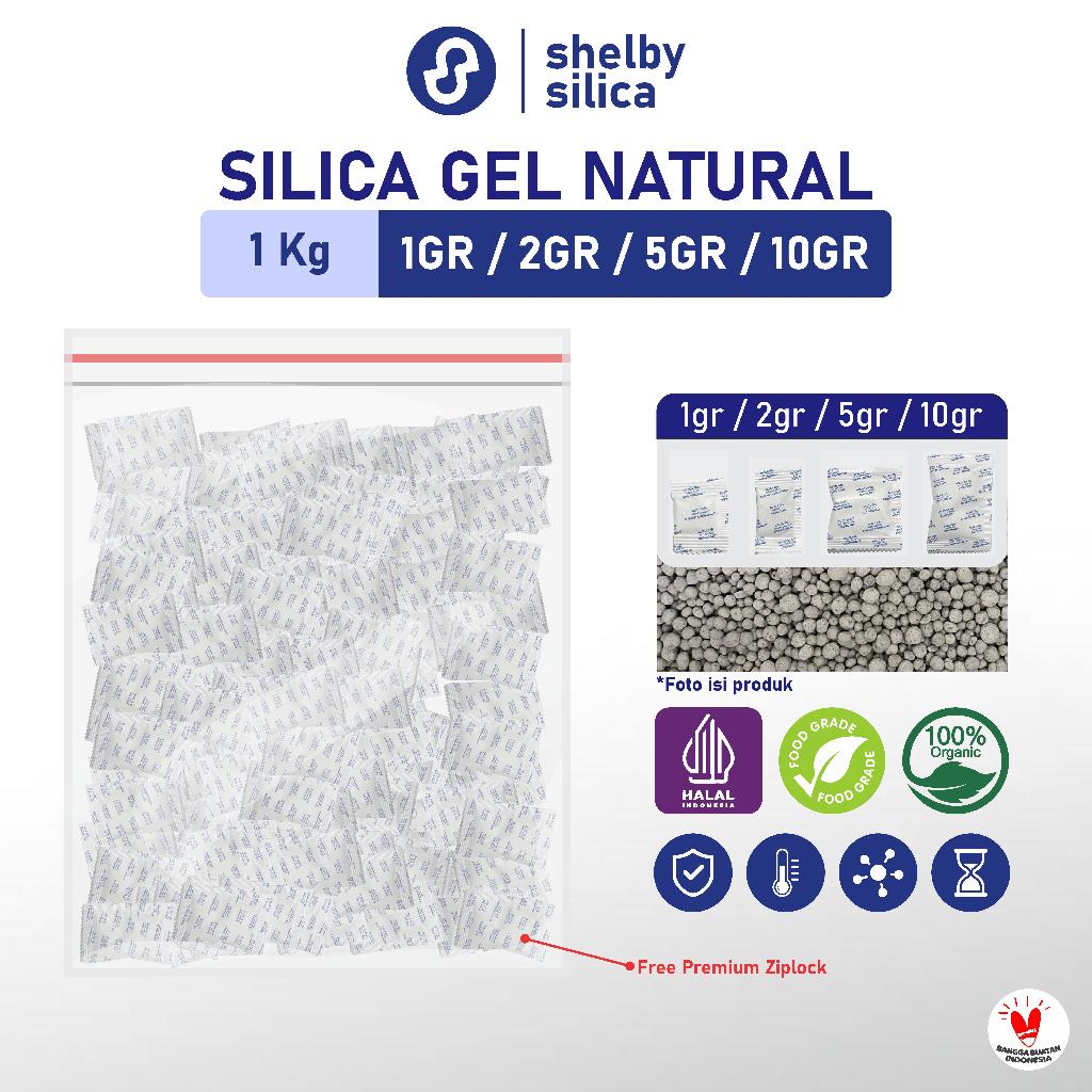 Shelby Silica - Silica Gel Natural 1KG 1 Kg /  FOOD GRADE Silica Gel  Natural 1 Kilogram Silika peng