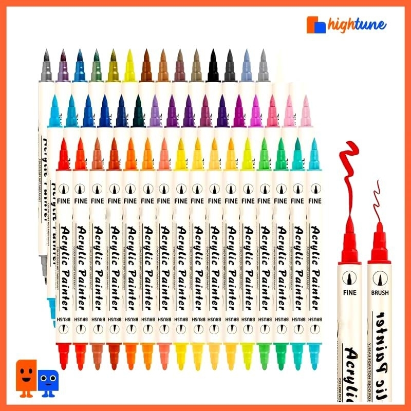 

Spidol Akrilik HIGHTUNE DUAL TIP - 48 warna