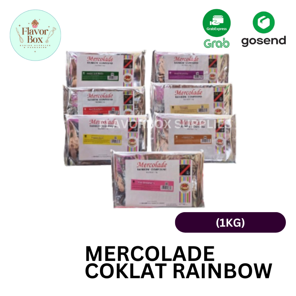 

MERCOLADE RAINBOW COMPOUND 1kg/ COKLAT BLOK WARNA-WARNI / COKLAT BATANG