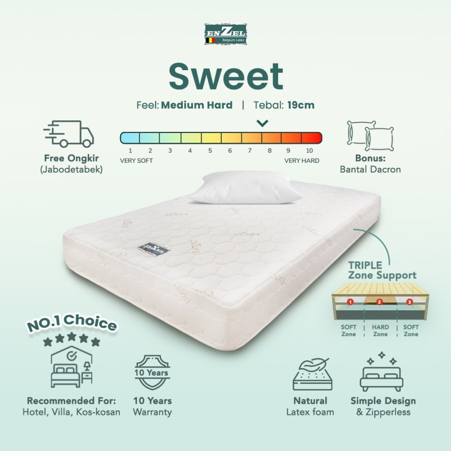 Kasur Latex Enzel Sweet 19cm Orthopaedic - Kasur kesehatan - Kasur tidur