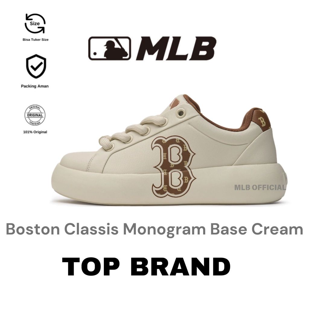 MLB Chunky Boston Classis Monogram Base Cream