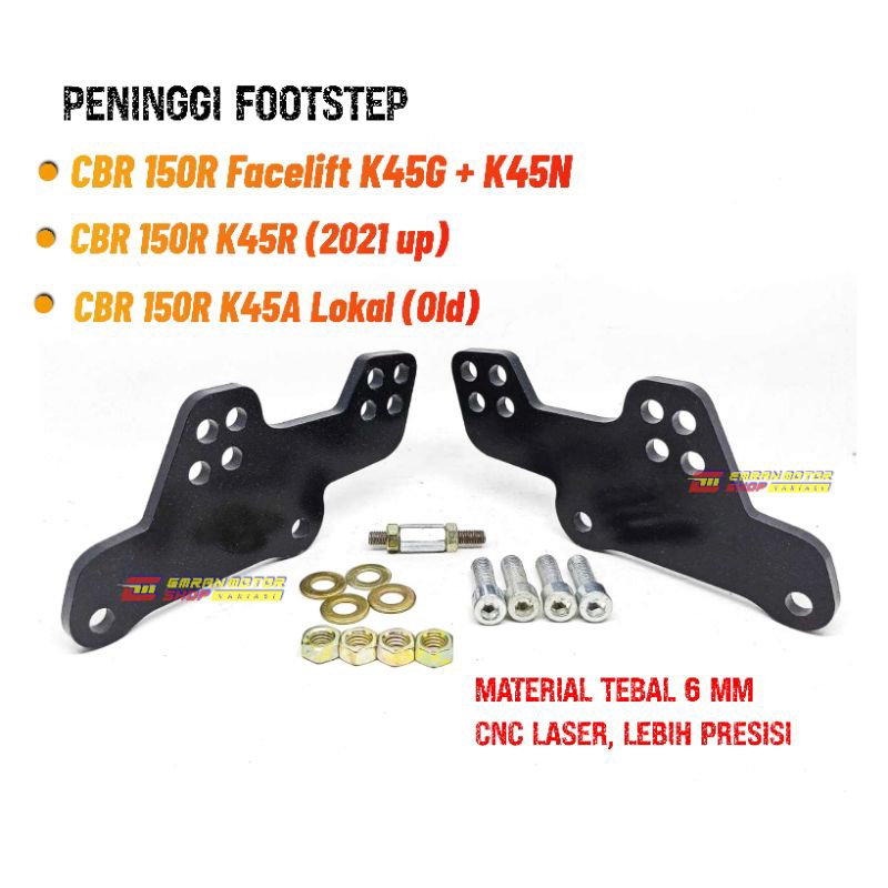 raiser footstep cbr150r | raiser footstep cb150r |Raiser Peninggi Footstep CBR150R K45G K45N K45R CB