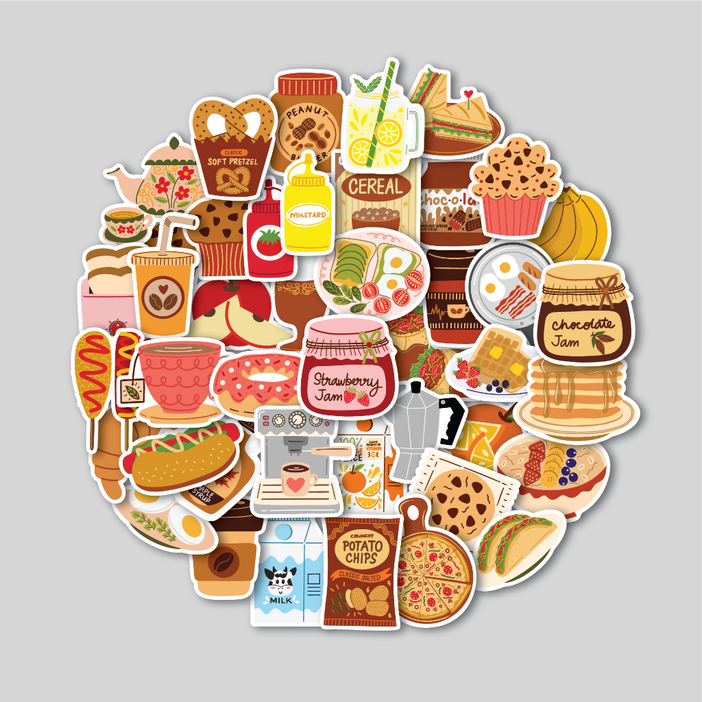 

STICKER PACK BREAKFAST FAVORITE SET | STICKER TUMBLR | STIKER LAPTOP KOPER HELM