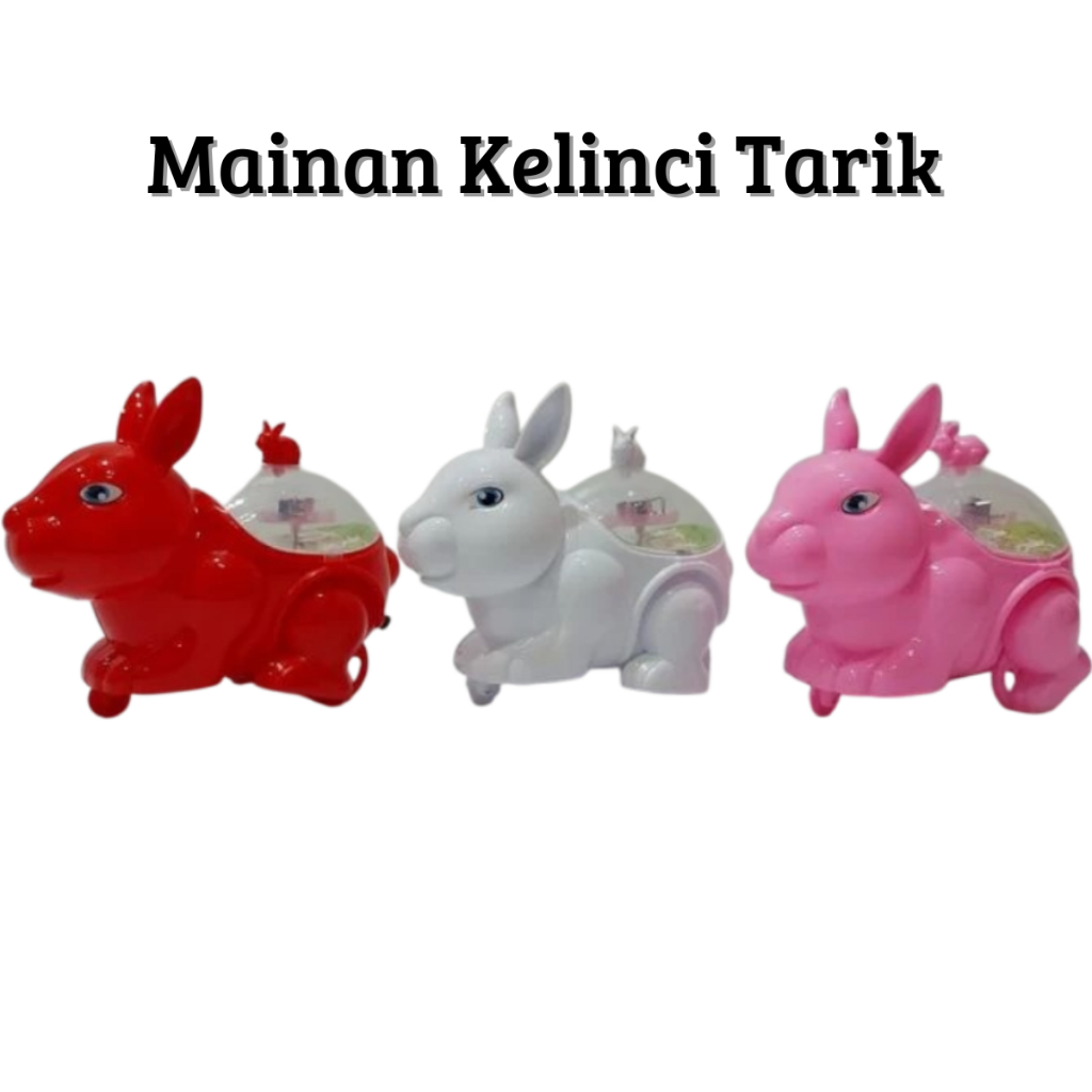 Mainan Kelinci Tarik Bergerak Berjalan En04