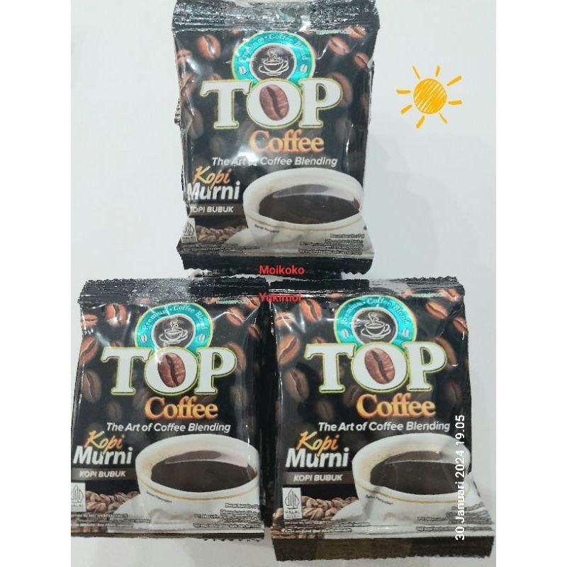 

Top Coffe Murni 140 gr(20x7 gr)Barcode 8998866200806