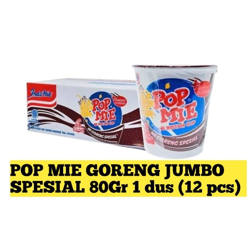 Pop mie goreng jumbo 1 dus isi 12 pcs