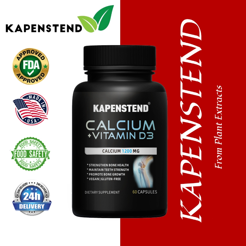 KAPENSTEND Vitamin D3 + 1200 mg Kalsium, 60 Tablet Mendukung Penyerapan Kalsium