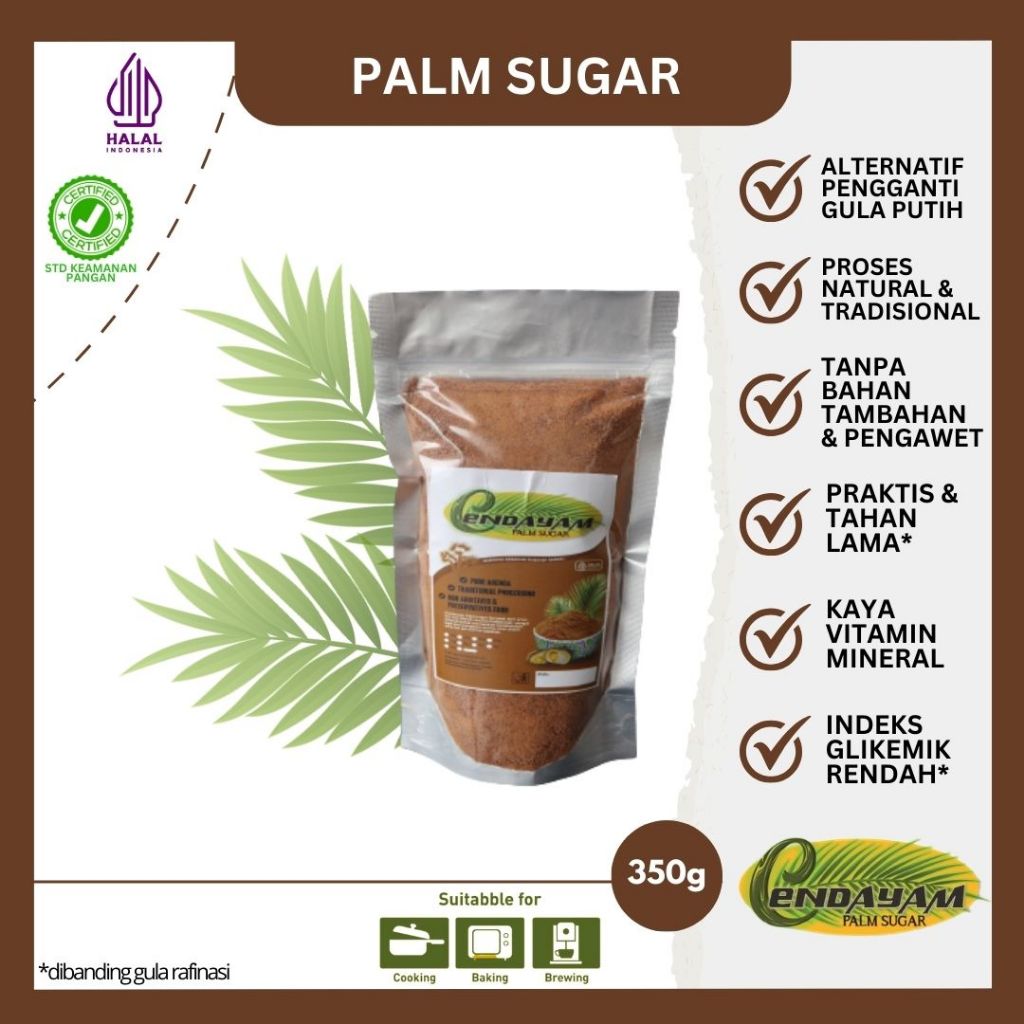 

ORGANIC PALM SUGAR 350GR - GULA ARENGA ORGANIK 350GR - CDMFAM GULA SEMUT AREN PREMIUM