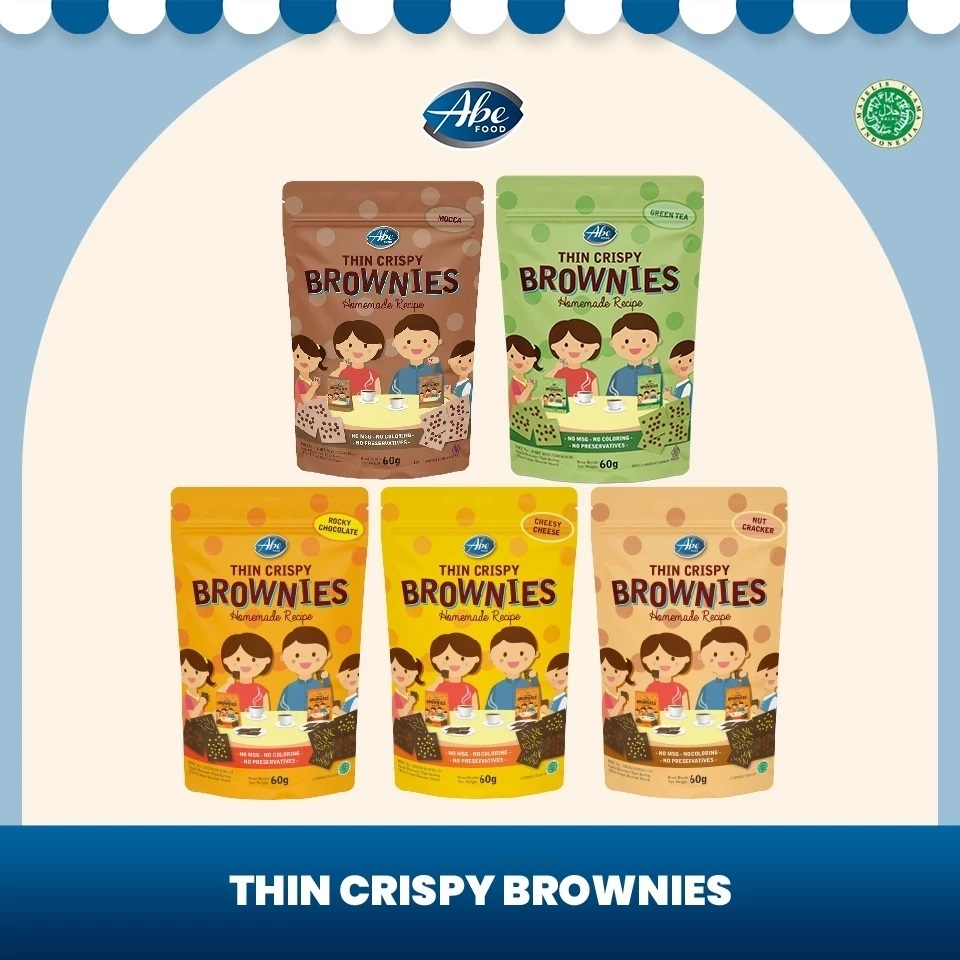 

Abe Food Thin Crispy Brownies 60gr NO MSG - Makanan Ringan Snack Brownis Kering