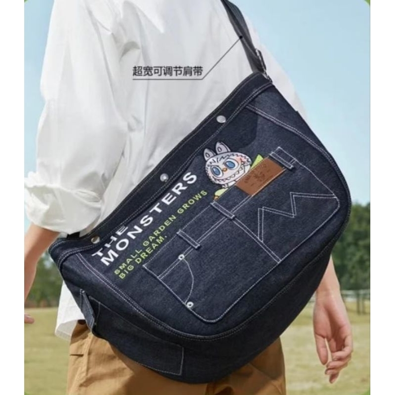 Original Popmart Denim messenger bag Popmart