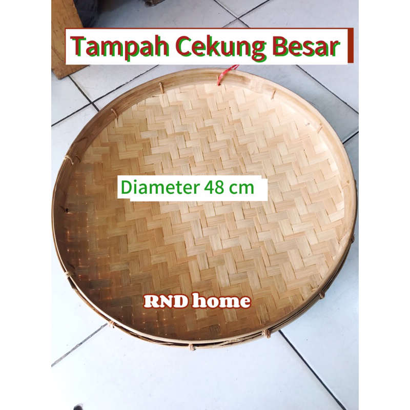 Tampah Bambu Tampah Cekung Besar 48 cm Tebal