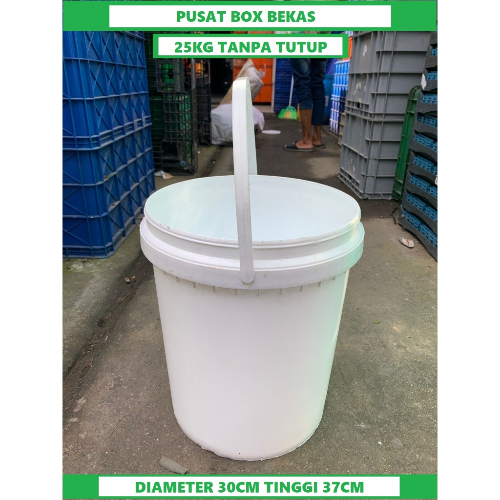 ember bekas cat 25kg ember cat bekas 25kg pail plastik bekas cat 25kg TANPA TUTUP