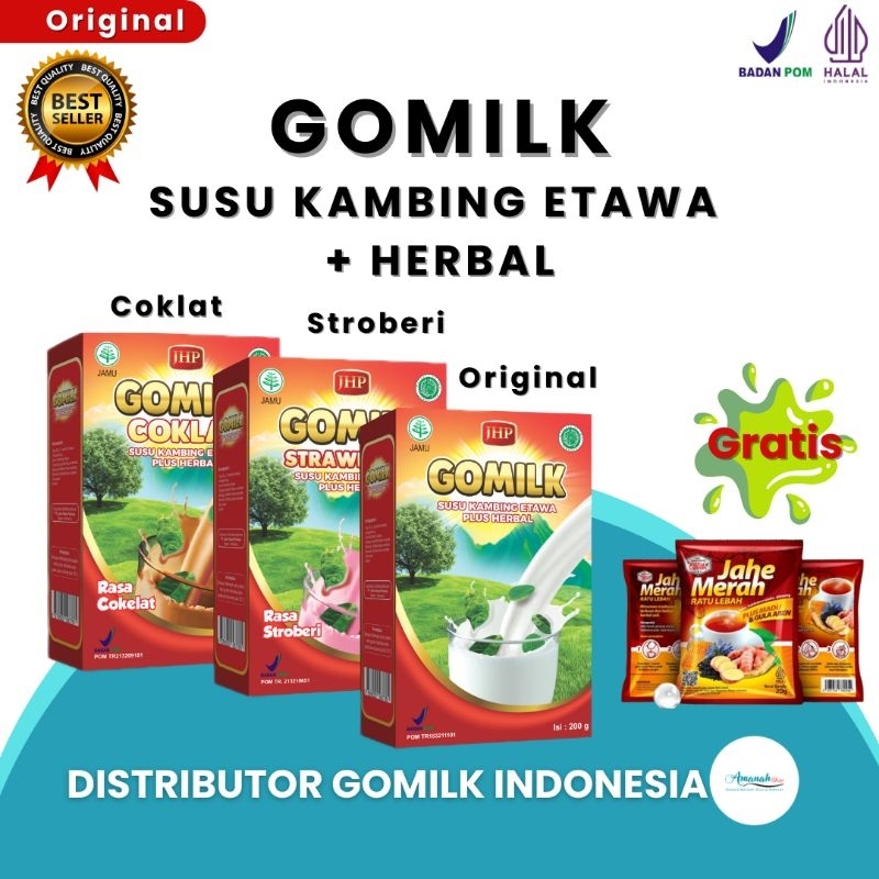 

[BISA COD + GARANSI] [BELI 1 GRATIS JAHE] GOMILK SUSU ETAWA PLUS HERBAL DAUN KELOR