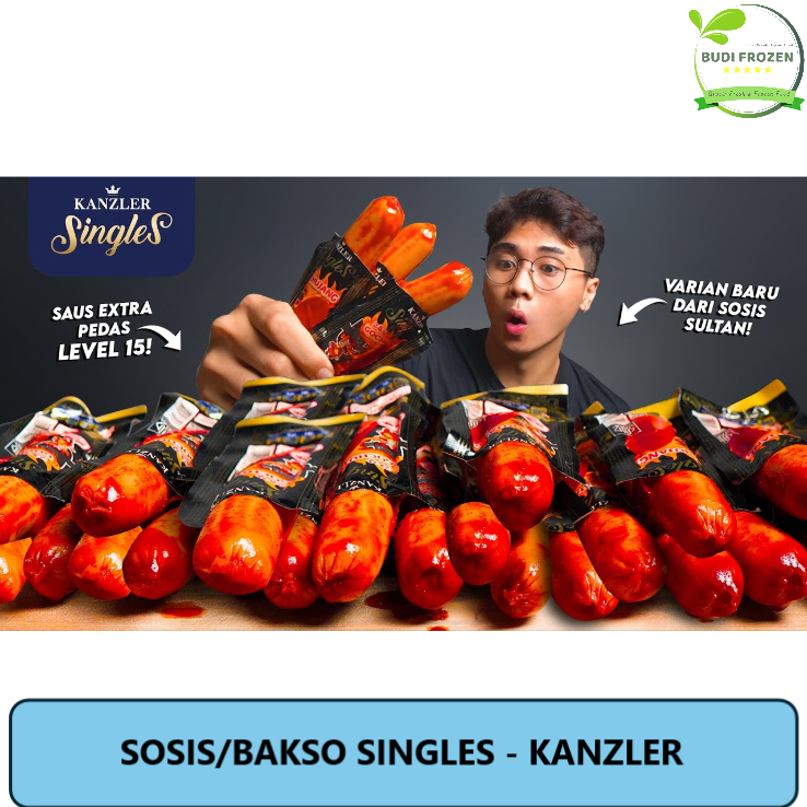 

SOSIS SINGLES KANZLER / BAKSO SINGLES KANZLER / SOSIS KANZLER VIRAL / SOSIS SIAP MAKAN SOSIS / BAKSO SIAP MAKAN / ORIGINAL, KEJU, HOT, GOCHUJANG