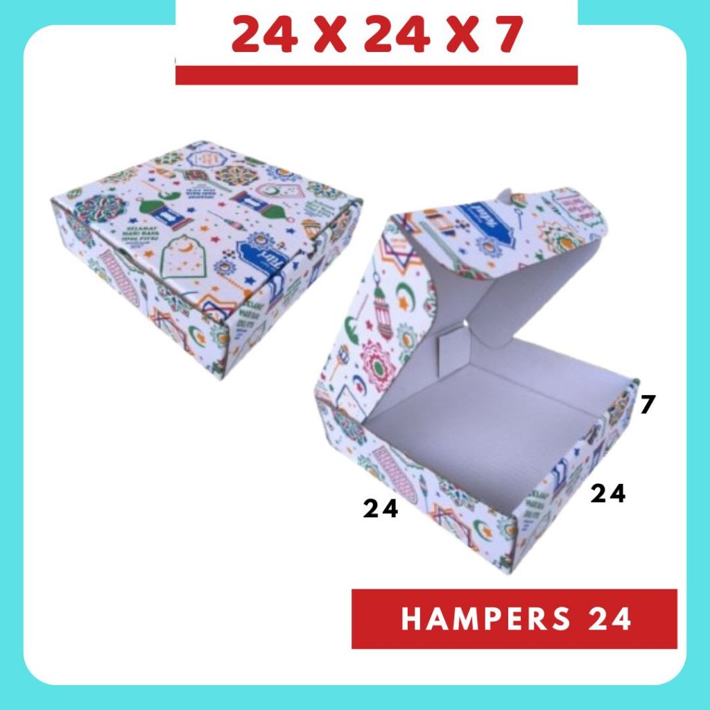

Kardus Hampers 24x24x7 DC LD Box Ied Mubarok Dus Lebaran Hampers Packing Kotak Kemasan Karton