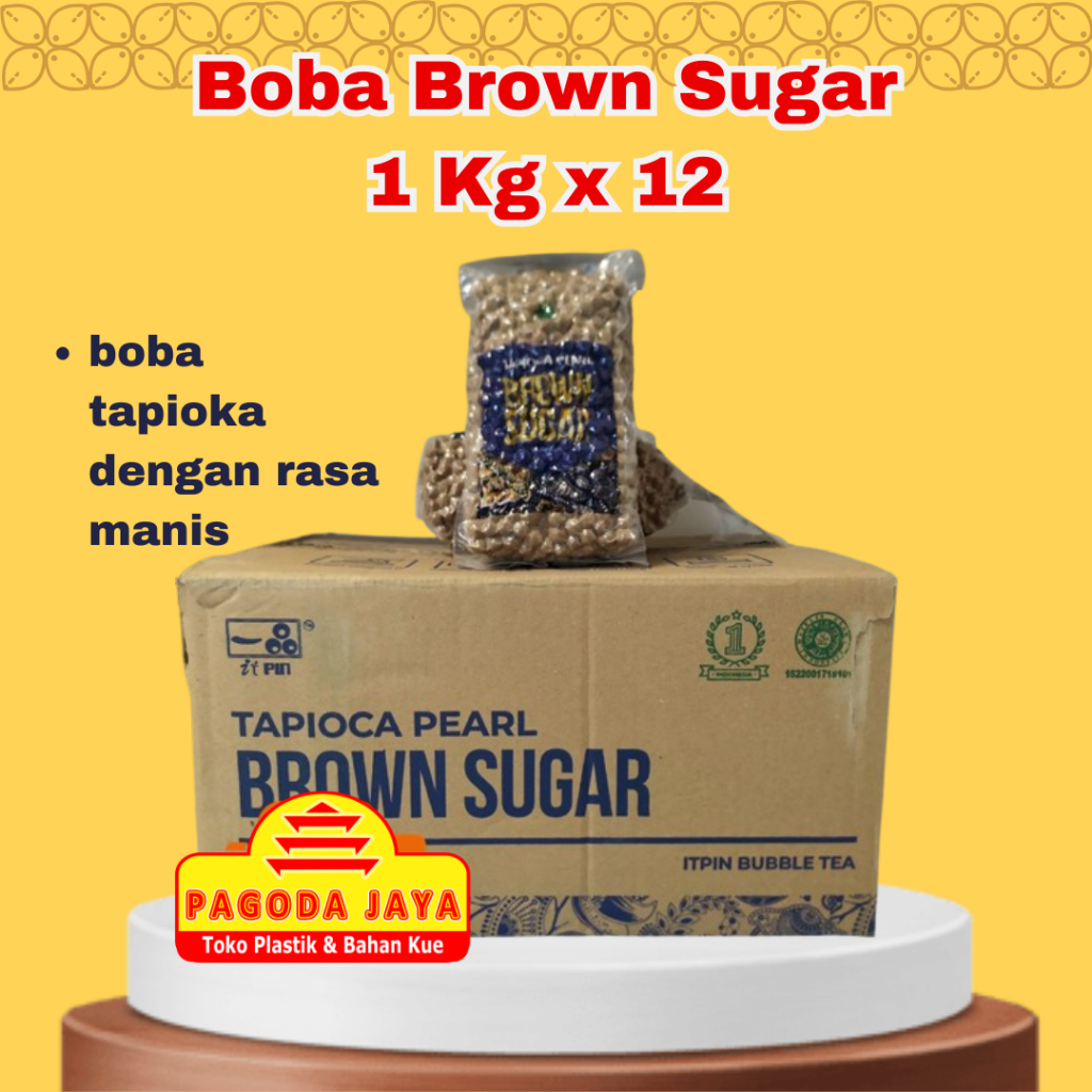 

ITPIN TAPIOKA BOBA BROWN SUGAR 1 KARTON (12X1 KG)