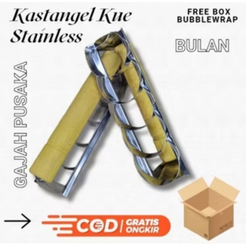 Kastangel Cetakan Kue Kacang Kue Kering Putri Salju Stainless Tebal KOTA BATAM