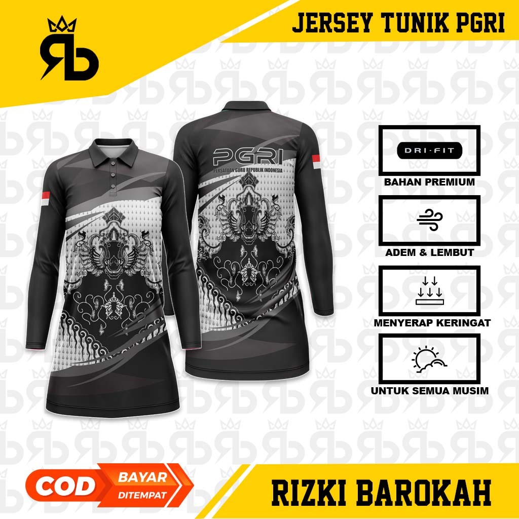 JERSEY TUNIK PGRI 01/JERSEY PGRI 01 WANITA/BAJU OLAHRAGA/DRESS PGRI/POLO PGRI