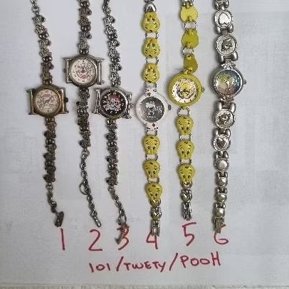 jam tangan arloji fashion anak/dewasa  RANTAI CHARACTER MICKEY/MINNIE/HELLO KITTY/ SHINCAN/KEROPY/TE