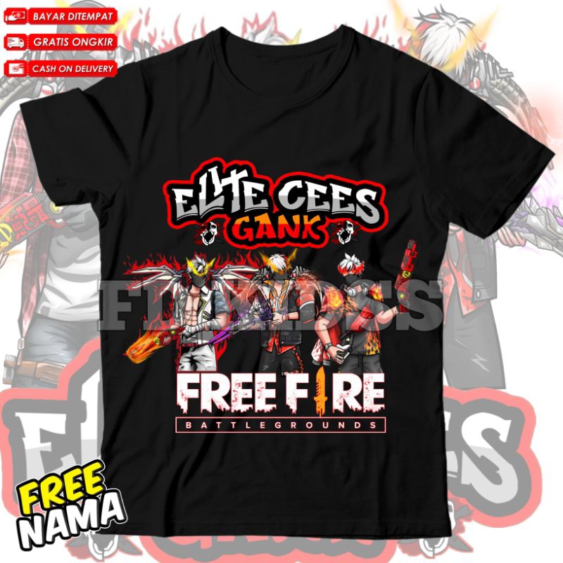 GRATIS NAMA BAJU KAOS ANAK ANAK FREE FIRE FF ELITECEES NEW FASHION ANAK BAJU FREE FIRE FF NEW