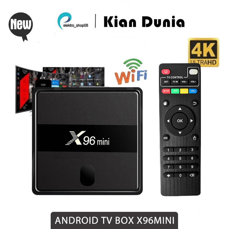 X96mini HD jaringan set-top box 4K TV BOX Android 14.0 Android Tv Box X96 mini RAM 2G ROM 16G Full L