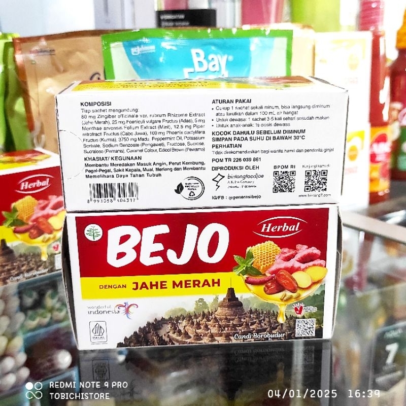 

Bejo Herbal Dengan Jahe Merah Isi 6 Sachet @15ml Meredakan Masuk Angin