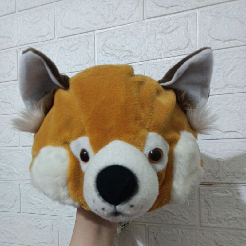 BEKAS MASIH MULUS - Topi Boneka ORI TAMAN SAFARI Rubah Fox Serigala
