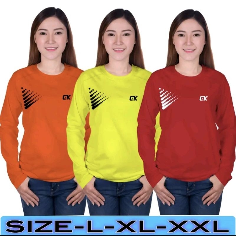 PAKET 3 PCS KAOS OLAHRAGA WANITA SENAM DRYFIT Kaos Lengan Panjang Size M-XXL