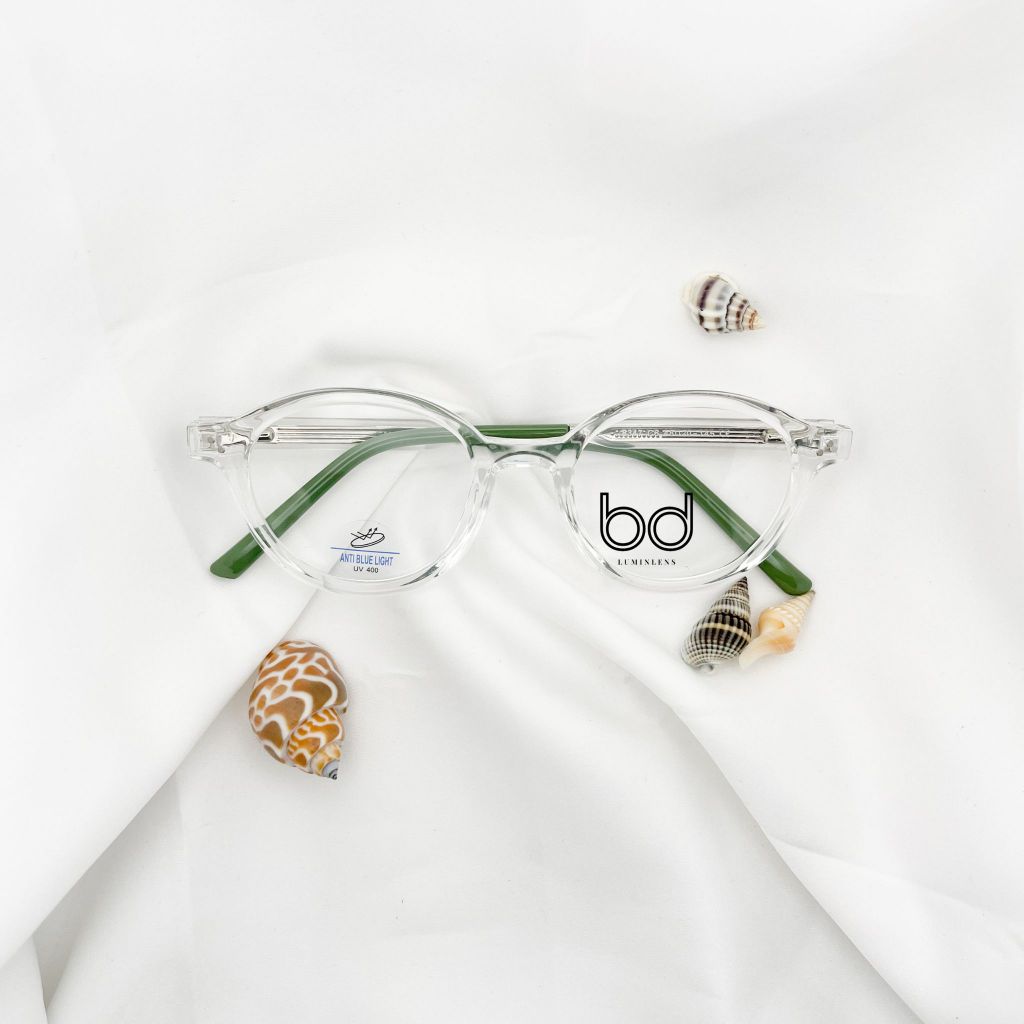 Luminlens Frame Kacamata Bulat Tebal Pria Wanita Photocromic Bluray Bluecromic Anti Radiasi Minus