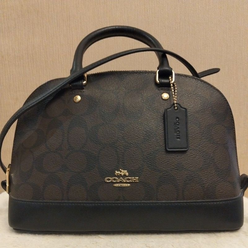 coach tas selempang warna coklat tua