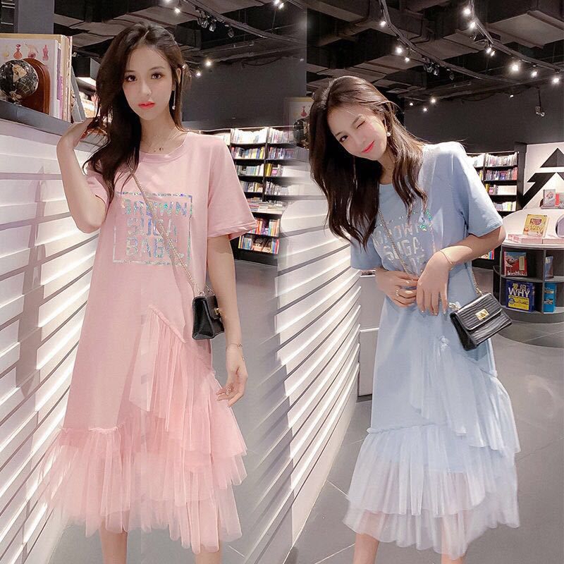 Dress Korean style sifon impor gaun remaja modis new mode