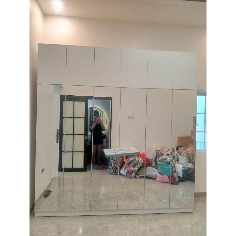 lemari pakaian pintu 6 ful cermin jumbo | lemari pakaian 6 pintu kabinet box | lemari baju murah