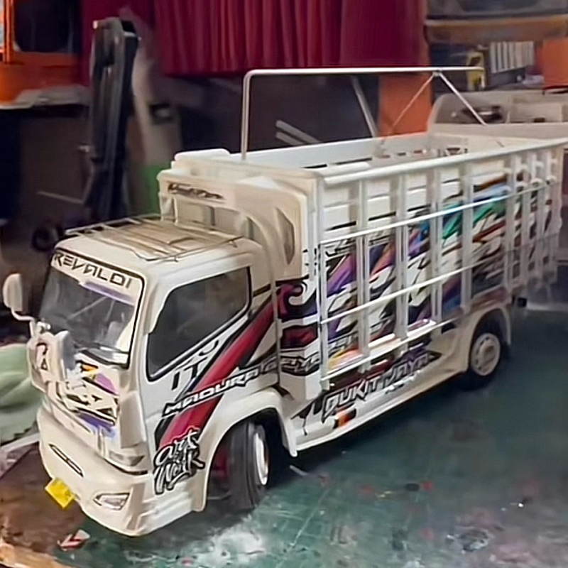 Truk Oleng Full Variasi - RC Miniatur Truk - Truk Oleng Dari Kayu Asli - Mainan Anak