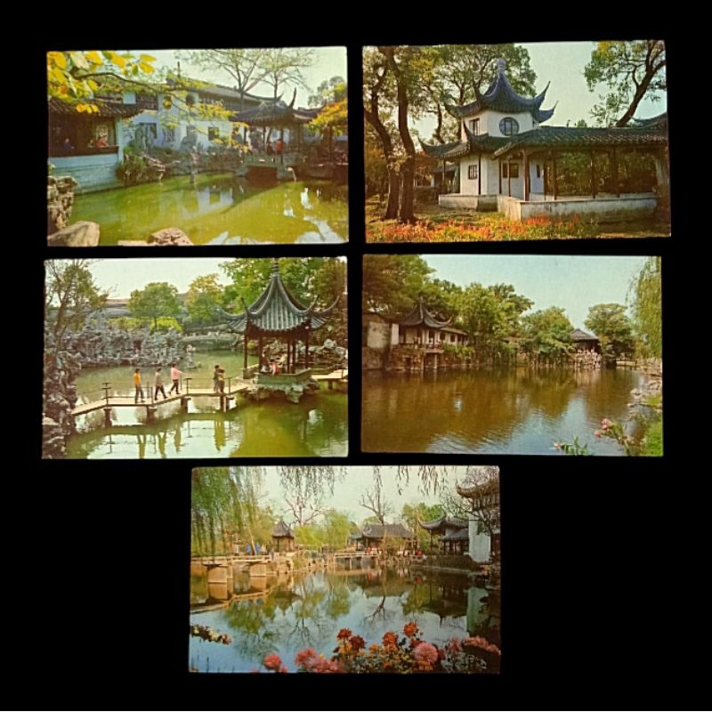 

Antik Kartu Pos Cina Pemandangan Cina Belum Terpakai 5pcs