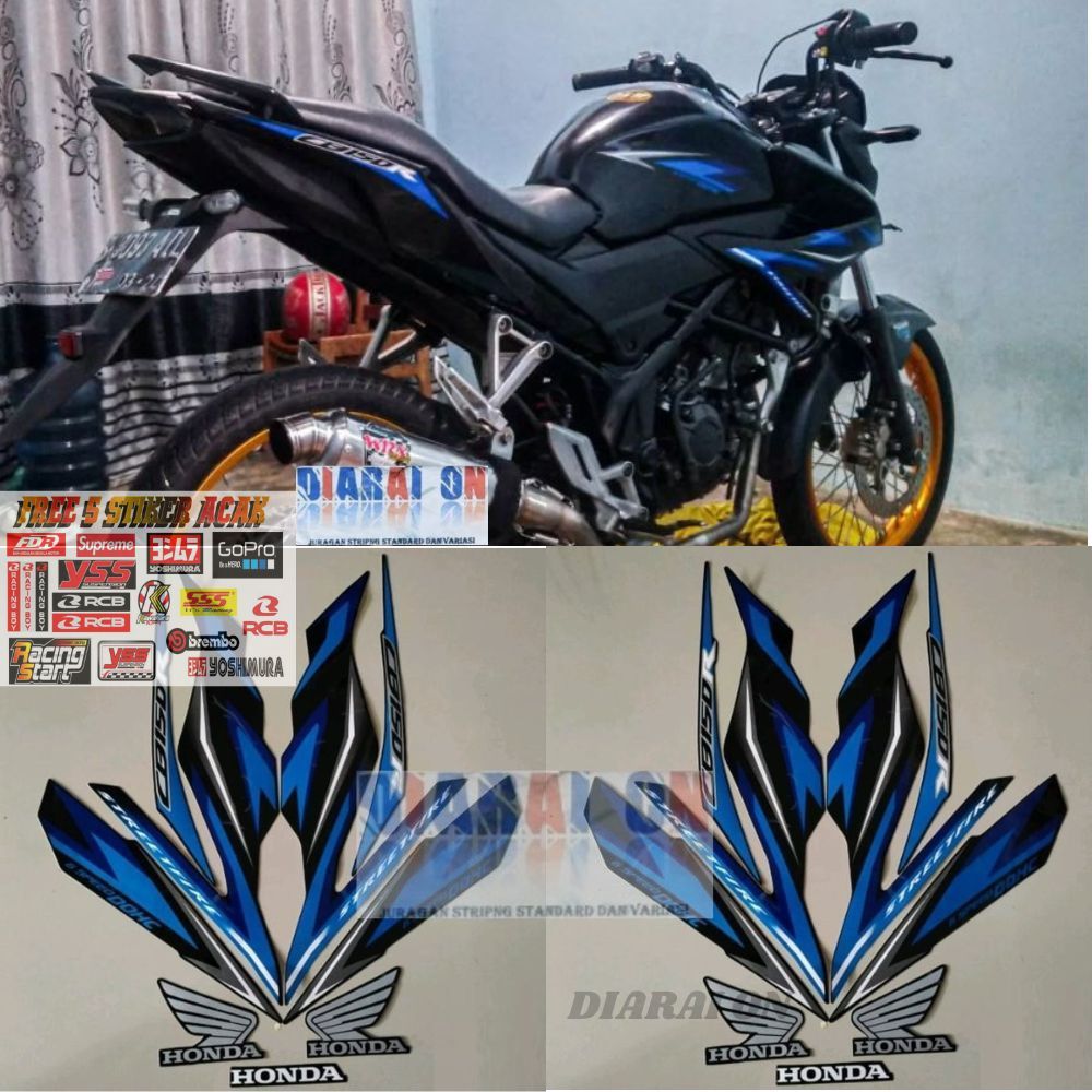 Stiker Striping Honda CB150r 2019 2020 - CB 150 R CB 150R Biru Murah